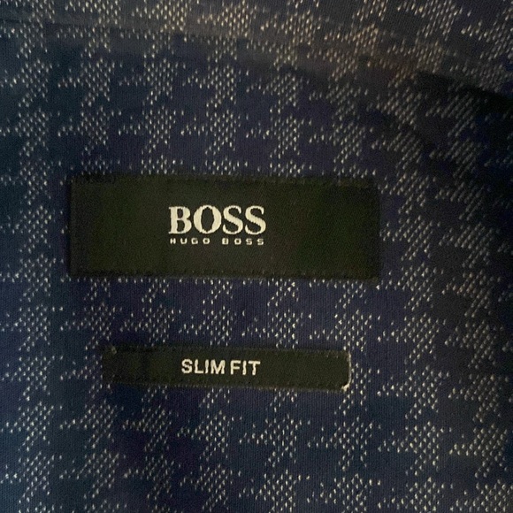 🍍HUGO BOSS BUTTON UP SHIRT🍍SLIM FIT🍍40 15 3/4🍍Q-2 - Picture 2 of 4
